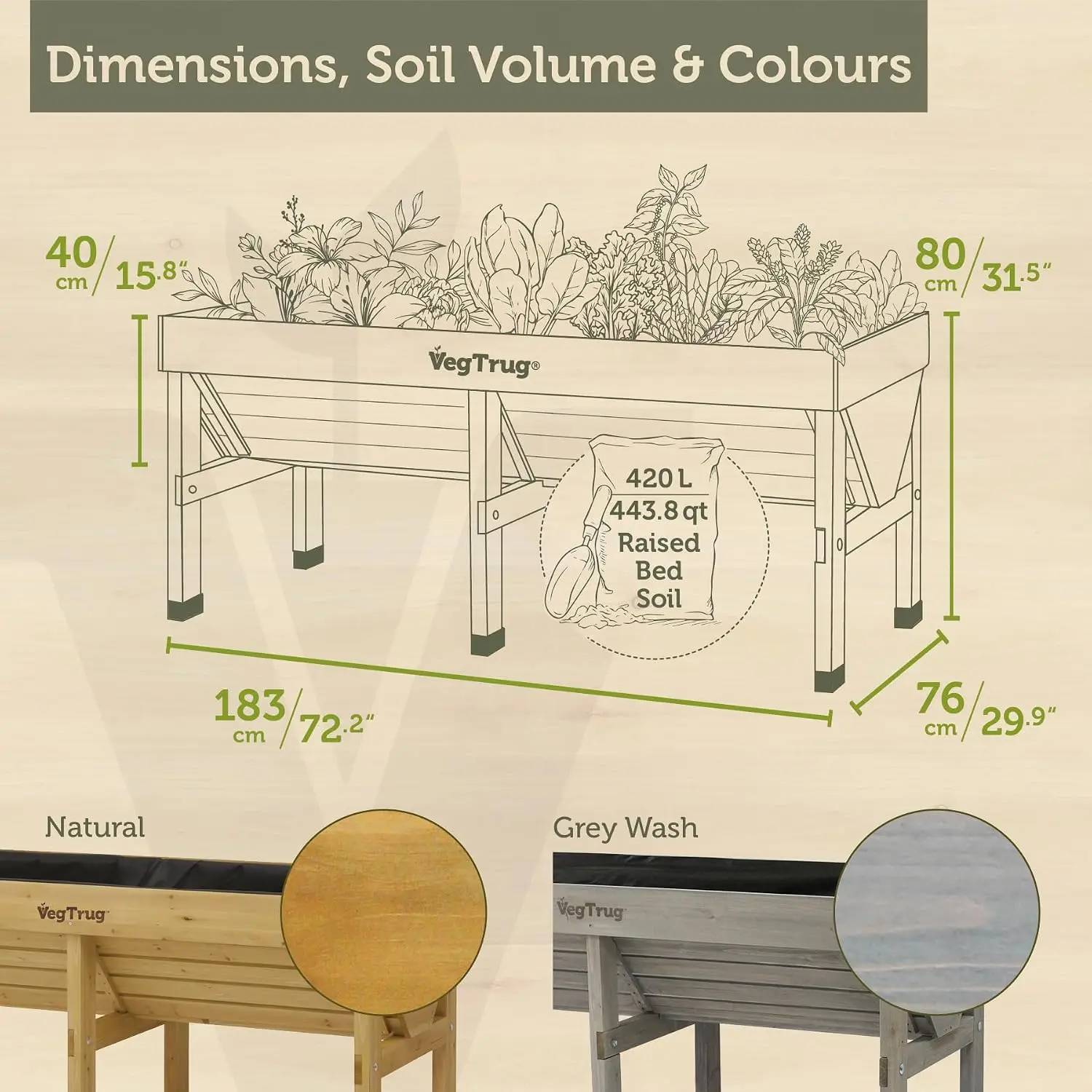 Medium Raised Garden Bed Cedar Wood V Shaped Outdoor Planter For Patio Balcony Small Spaces Ergonomic