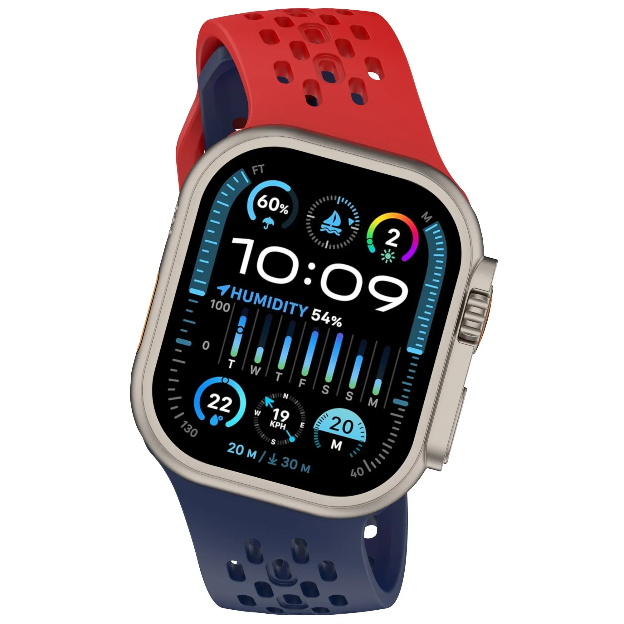 Schräges Design Silikonarmband für Apple Watch Band 41mm 46mm 45mm 44mm 42mm Atmungsaktives Sport-Armband IWatch 11 10 9 8 7 Ultra – Detail 7