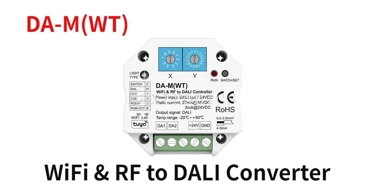 Imagem -03 - Wifi Zigbee e rf para Conversor Dali Controlador Dimmer Vida Inteligente Controle de Aplicativos Tuya Alexa Google Dim Cct Rgb Rgbw Lâmpadas