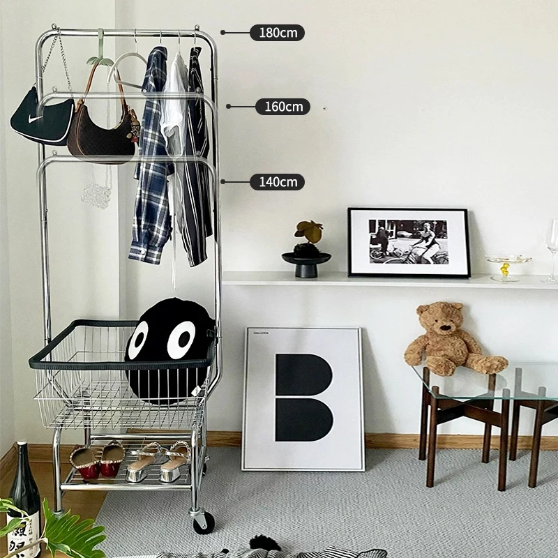 

Home hanger floor-to-ceiling bedroom clothes rack clothing store rack coat rack mobile cart overnight