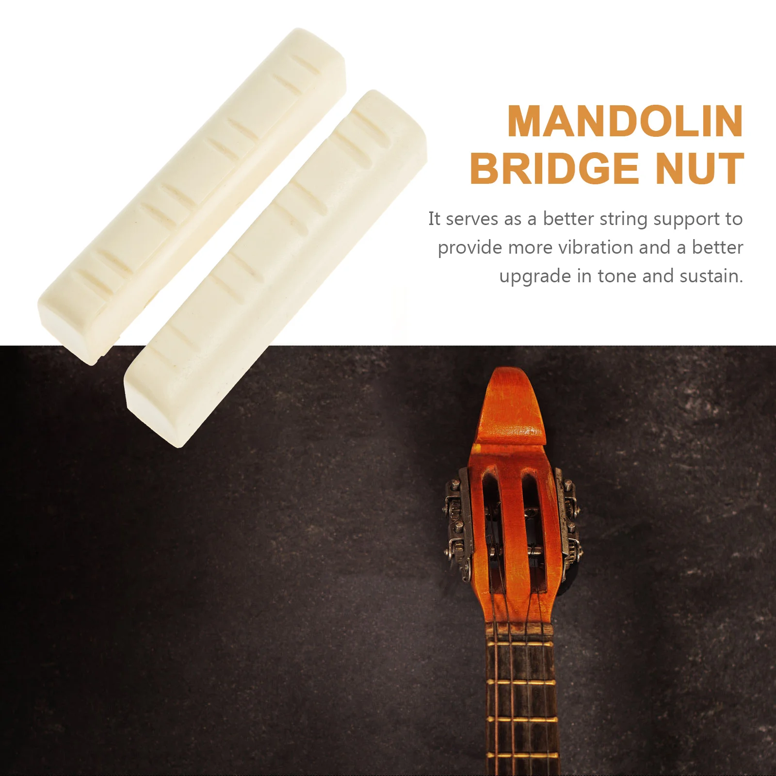 

2 Pcs Mandolin Pillow Wide Nut Neck Replace Guitar Replacement White Accessories