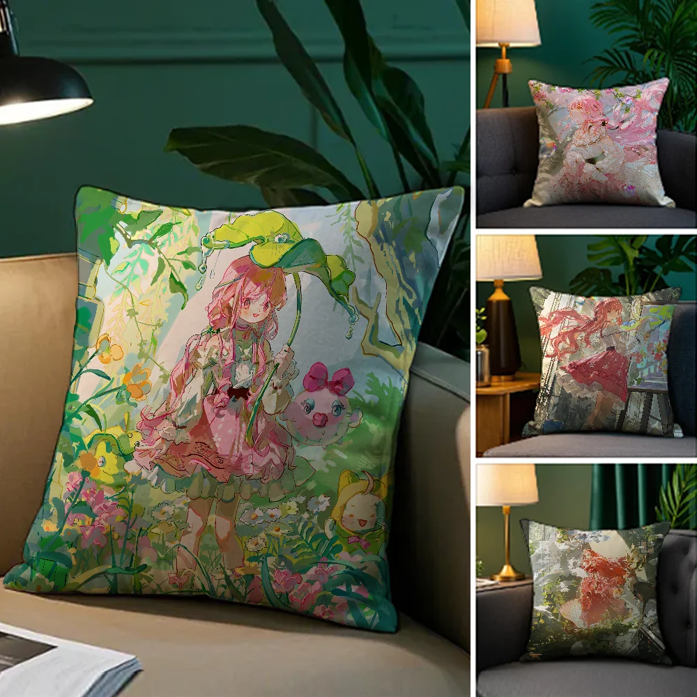 

Game Cartoon N_Nikki Cute Pillow Case Plush Fabric Soft Double Sided Print Sofa Cushion Cover Throw Pillow Covers