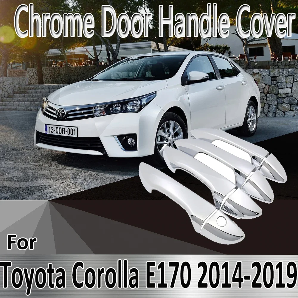 

Стикеры для Toyota Corolla E170 2014 ~ 2019 2015 2016 2017 2018, хромированная крышка левого привода дверной ручки, ремонт автомобильных аксессуаров