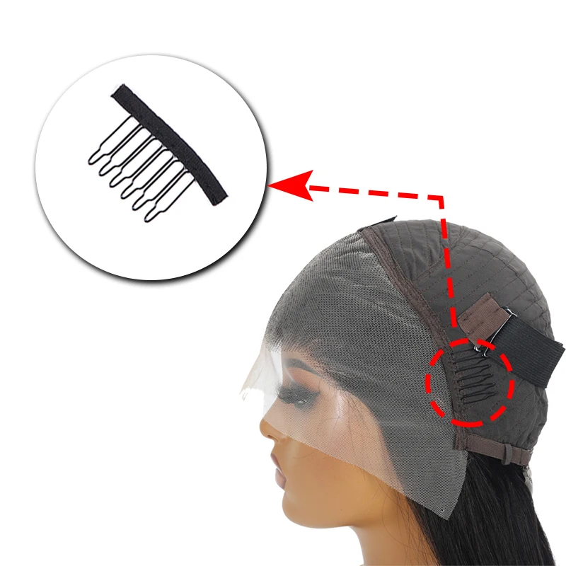 12 Stuks Pruik Kammen Voor Het Maken Van Pruik Caps 6 Tanden Pruik Clips Stalen Tanden Met Doek Pruik Kammen Voor Haarstuk Caps Pruik Accessoires Tools