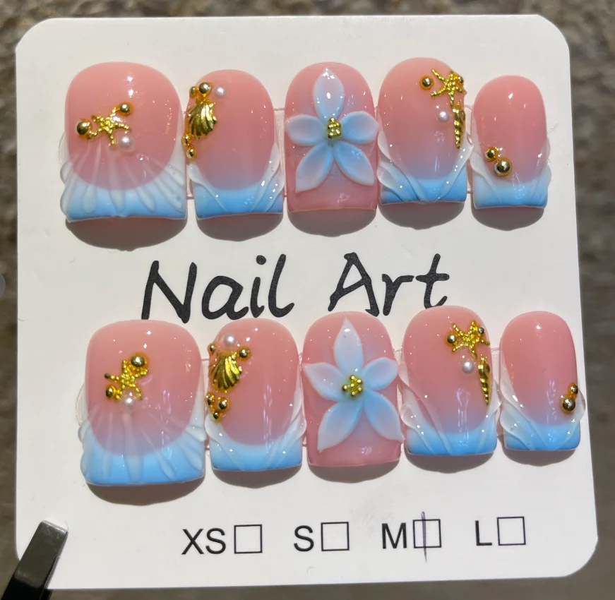 10Pcs/set Kuku Palsu Pendek Wa - Nail Art Eye Cat ulasan dan harga