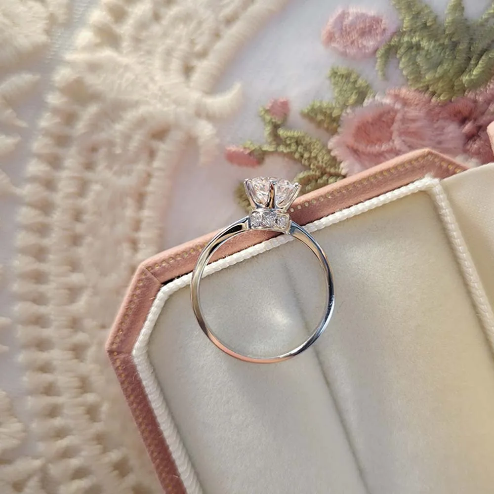 Tuopumiya 18K الذهب مختبر خاتم الماس النساء الإناث خاتم الماس خاتم الزواج للنساء #3