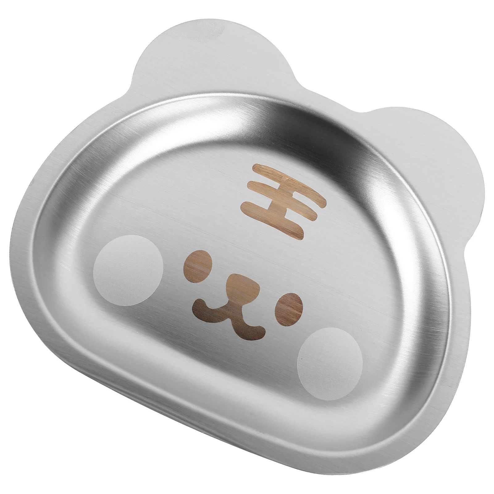 

Stainless Steel Plate Cartoon Tiger Shaped Kids Food Tray Safe Stainless Steel Toddler Plate For Camping Picnic Home