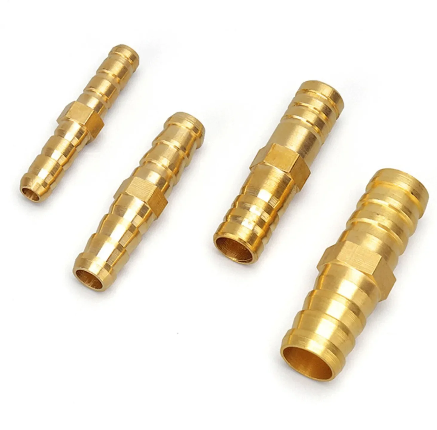 Copper joint pagoda straight through air nozzle water pipe fittings with inner diameter of 6/8/10/12/14/16 straight two-way pipe