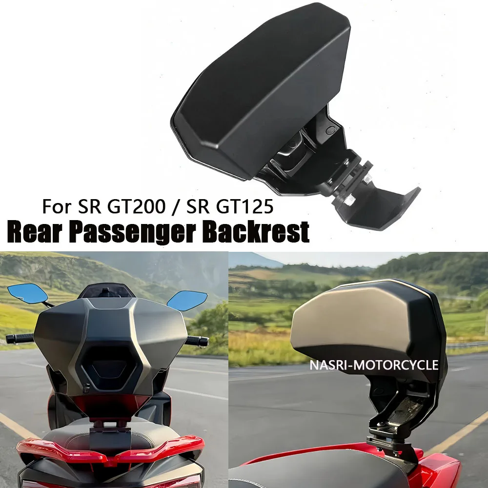 Pour moto Aprilia SR GT200 SR GT125, siège passager arrière modifié, coussin de dossier arrière, support en aluminium