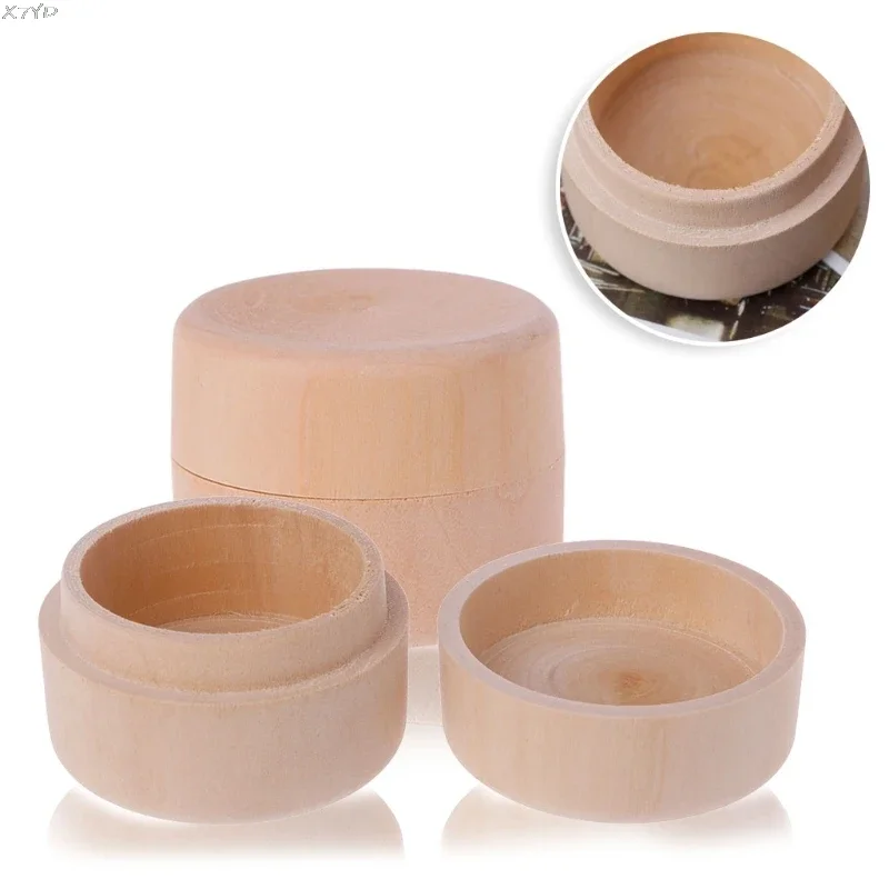 Small Round Wooden Storage Boxes Ring Box Vintage decorative Natural Craft Jewelry box Case Wedding Accessories