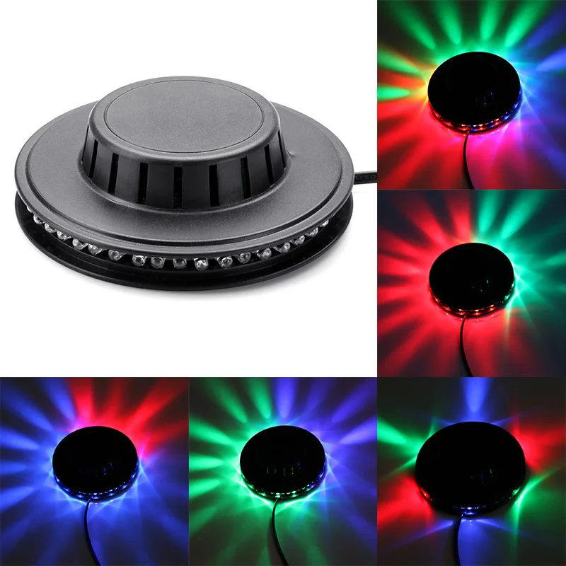 5W USB Mini Disco Lamp 48LED RGB Home Party Disco Lights Stage Backlight Wall Decor Flash Lights Laser Color Beam Music Lamp