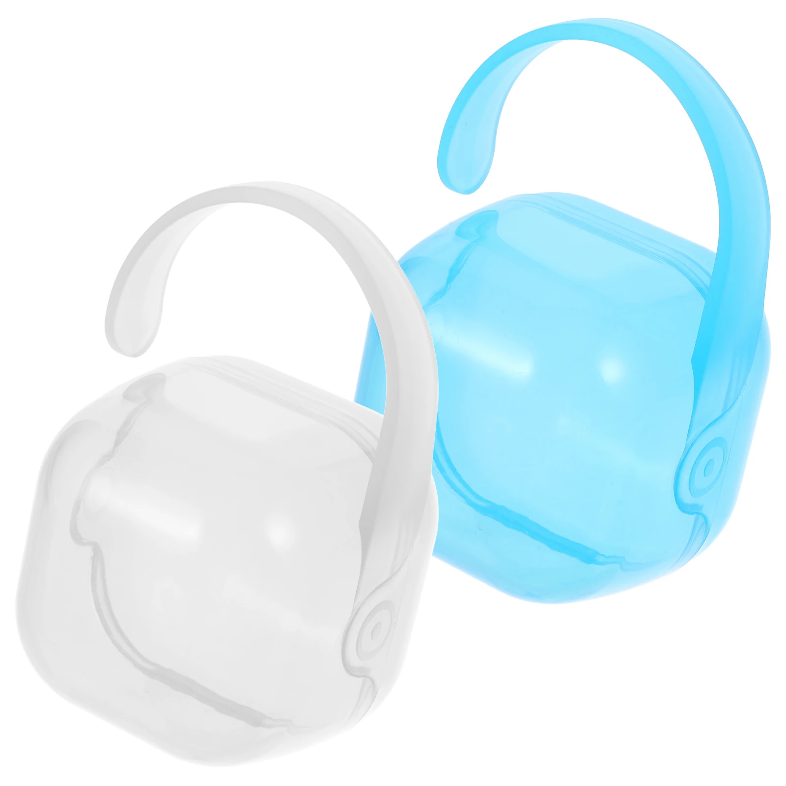 

2Pcs Baby Box Portable PP Holder Case for Storage Baby Pacifier Holder Case Travel Container Blue White Safe Durable