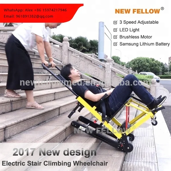 

Medical Used Portable Electric Foldable Stair Climbing Wheelchair