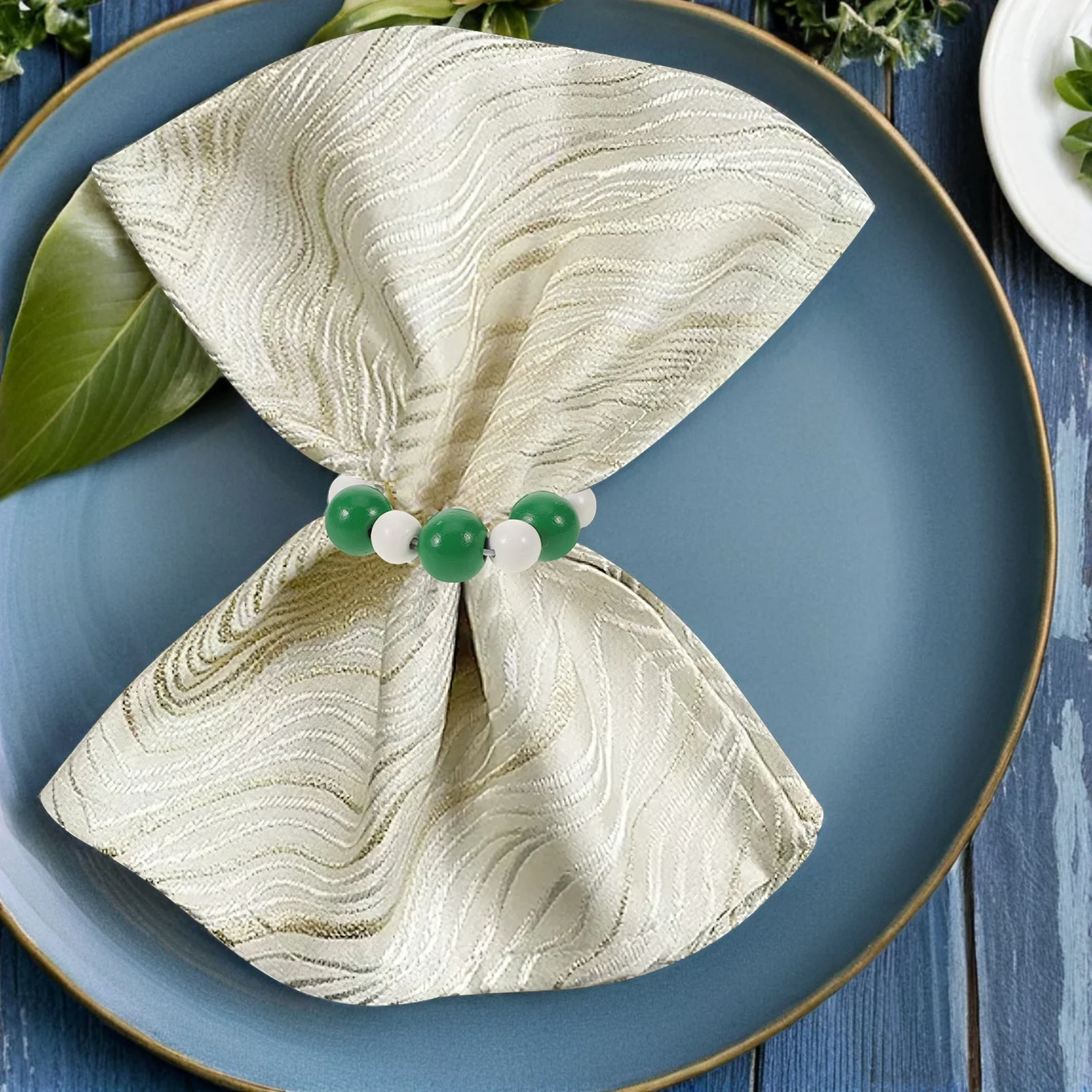 

6pcs Wood Napkin Rings For St Patricks Day Table Decoration Irish Dinner Party Serviette Buckle Holders Rustic Holiday Decor