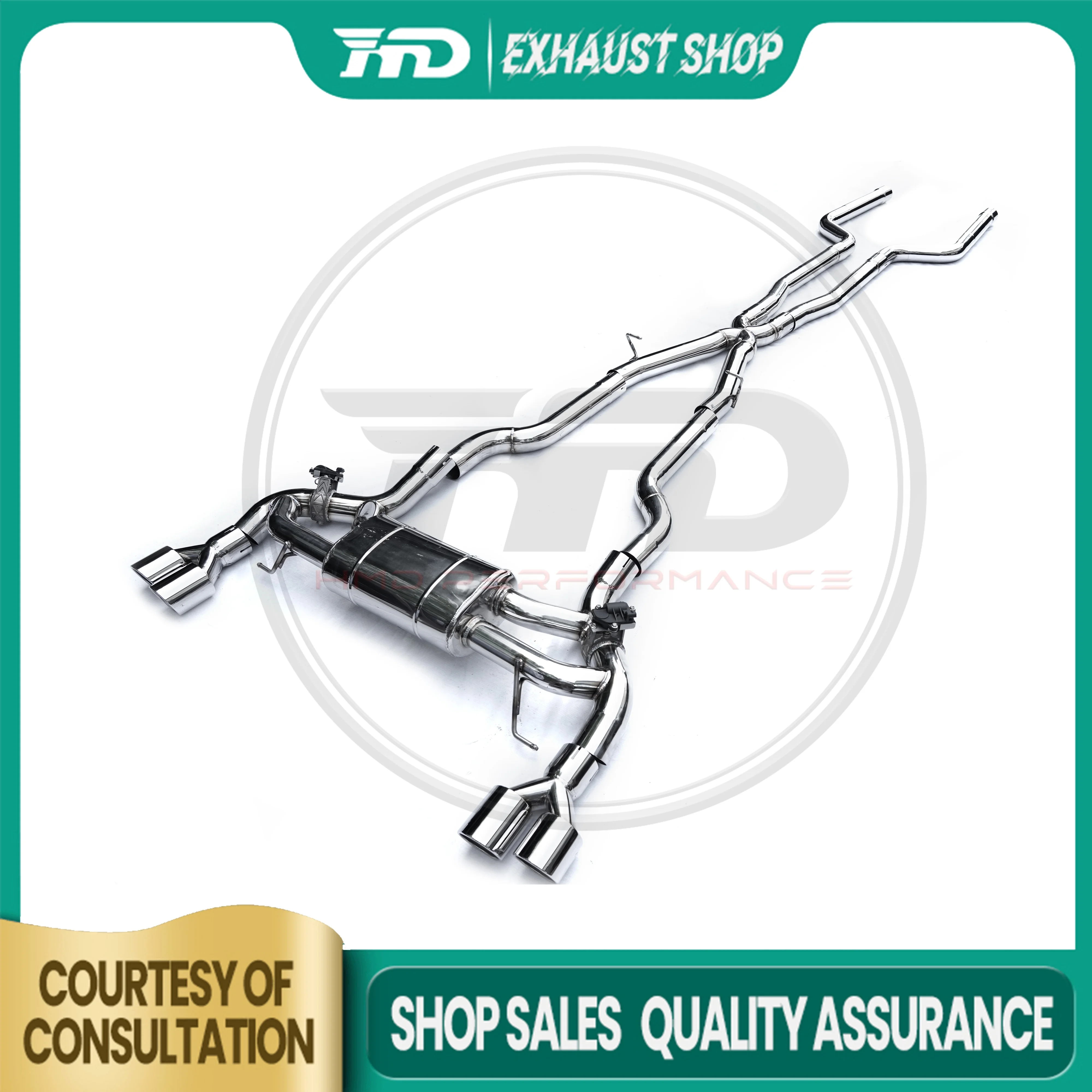 

Customizable Catback For BMW M5 F90 Stainless Steel Exhaust System Car Parts Electronic Valve Muffler Tips HMD