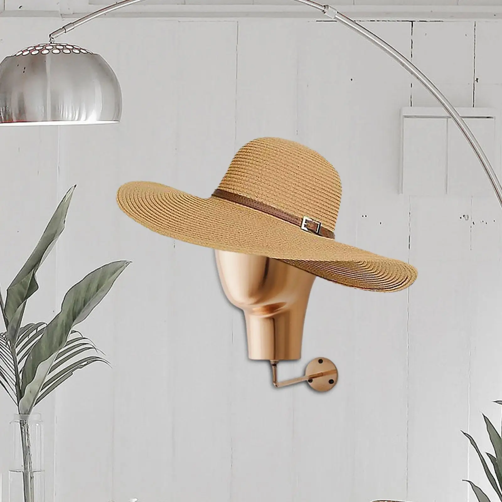 Wall Mount Hat Storage Rack Gold Coat Cap Organizer Stand for Bedroom Salon Entryway Helmet Headwear Storage