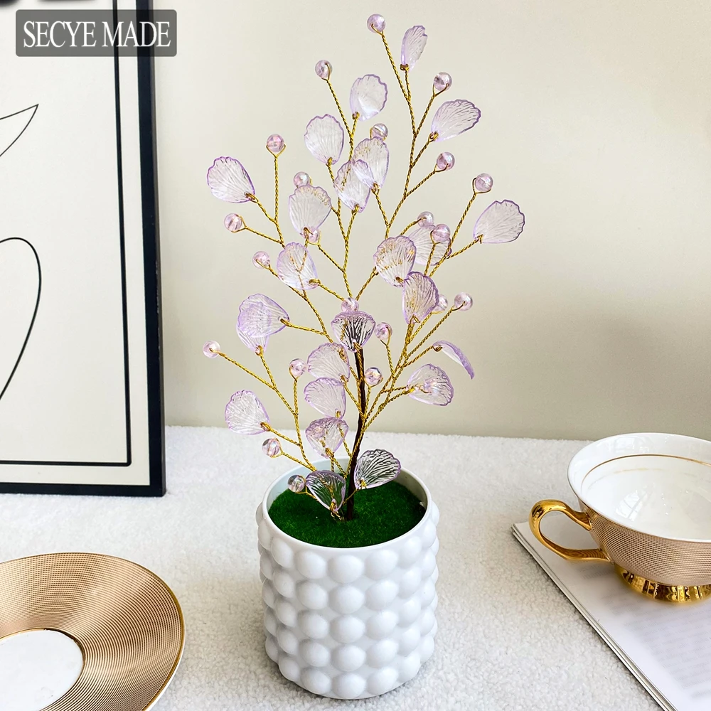 Picture 6: Artificial Flowers Potted Plants Fake Flowers Small Bonsai for Wedding Home Table Centerpiece Decor Party Home Decorations L49