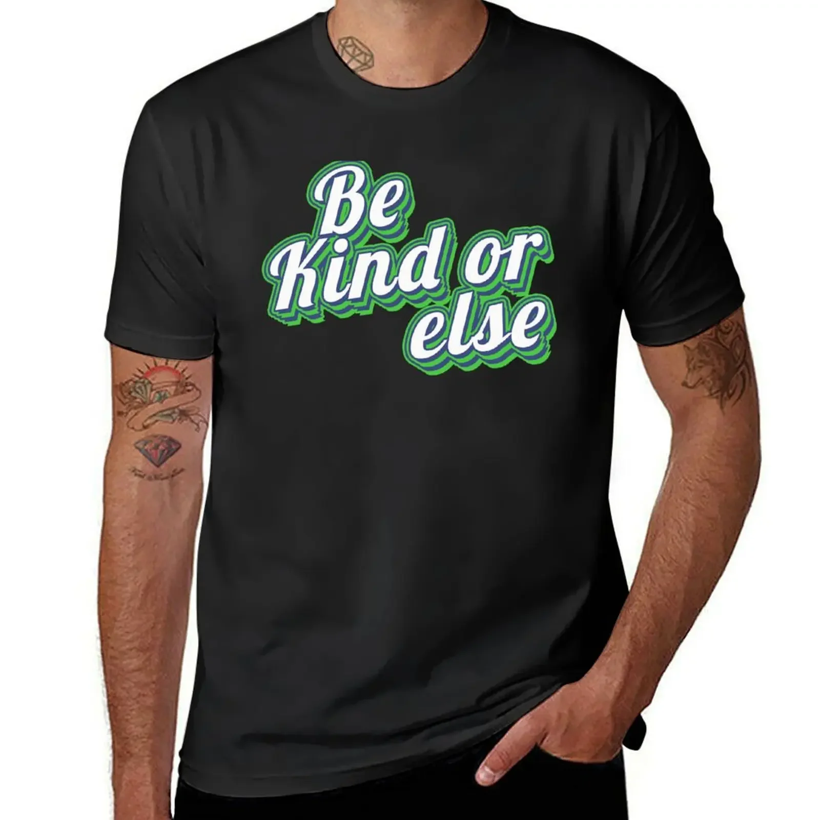 Be kind of else - Green Plumber T-Shirt blacks boys animal print men graphic t shirts