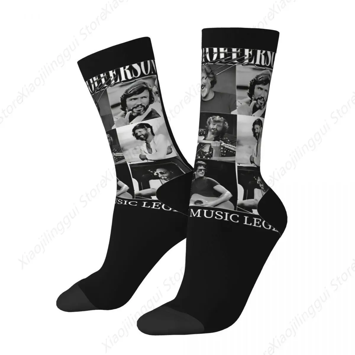 A Country Music Legend Kris Kristofferson Socks Men Women Funny Happy Socks Spring Summer Autumn Winter Middle Tube Socks Gifts