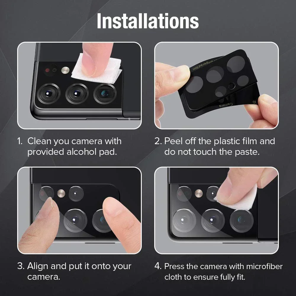 Camera Lens Protector for Samsung Galaxy S24 S23 S22 S21 Ultra Plus FE Back Camera Tempered Glass Cover Protection Accessories