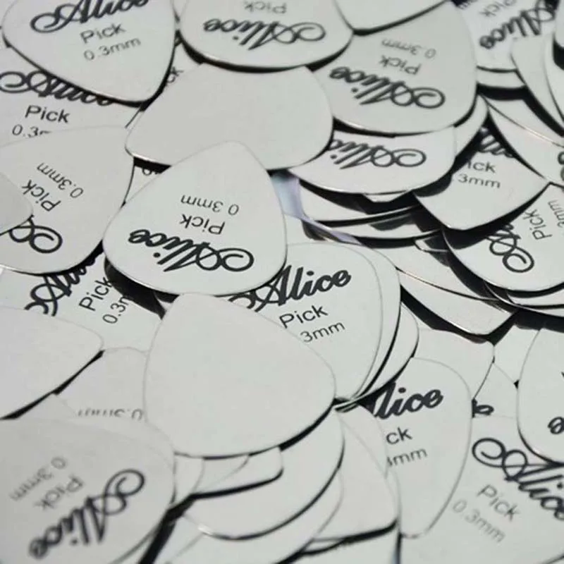 0.3 مللي متر جيتار بليكتروم من الفولاذ المقاوم للصدأ جيتار معدني يختار الآلات الموسيقية #4