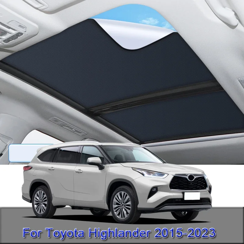 

For Toyota Highlander 2015-2024 Car Electrostatic Adsorption Sunroof Sunshade Heat Insulation Skylight Sticker Auto Accessories