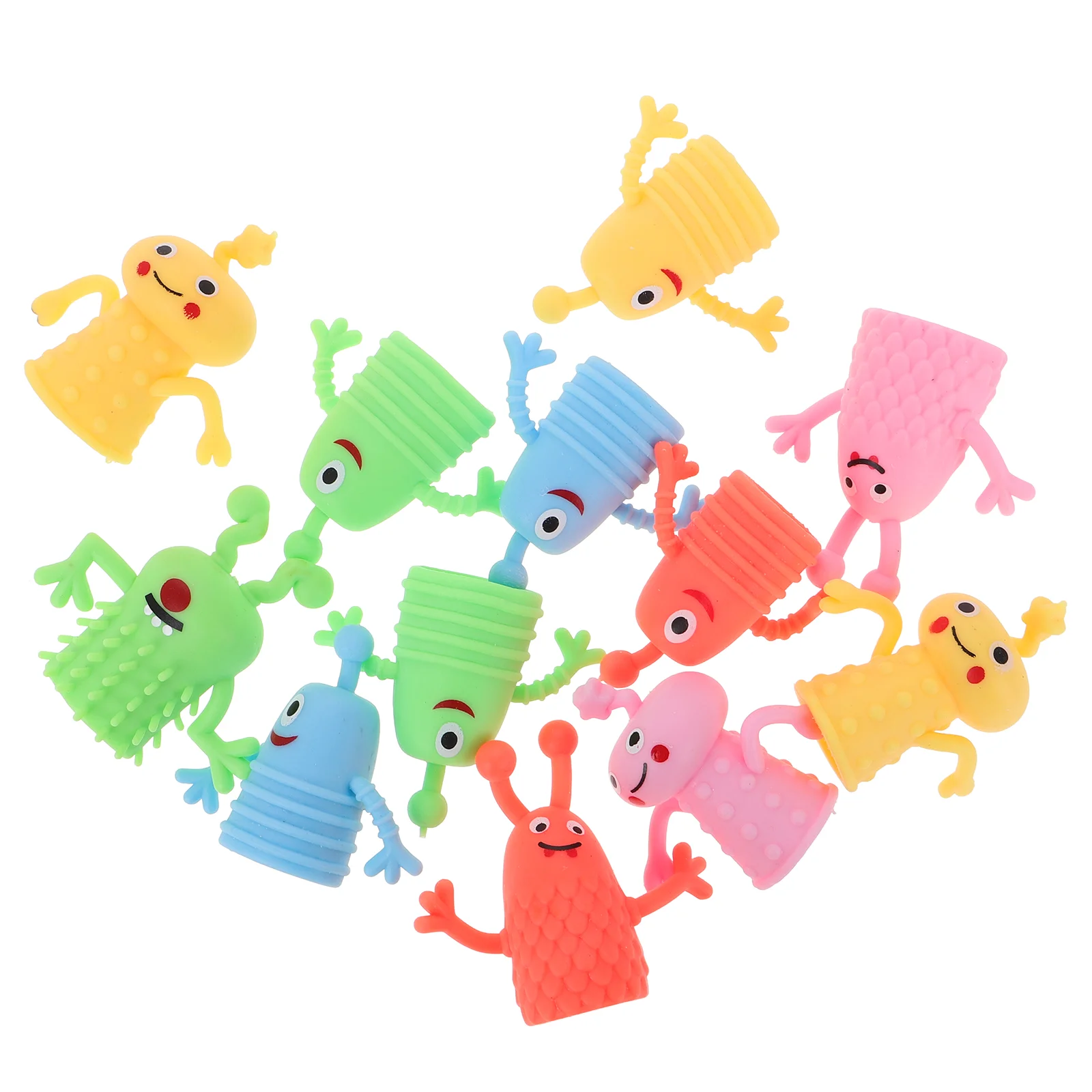 12 Pcs Finger Puppet Kids Toy Mini Puppets for Hand Party Bag Covers Dolls Child