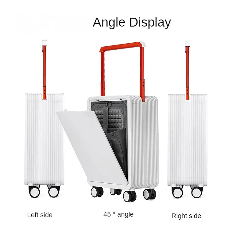 Travel Suitcase 2024 Newest 1:9 Deepen Rolling Luggage with Computer Pocket Sturdy and Durable Business Large Space Trolley Case