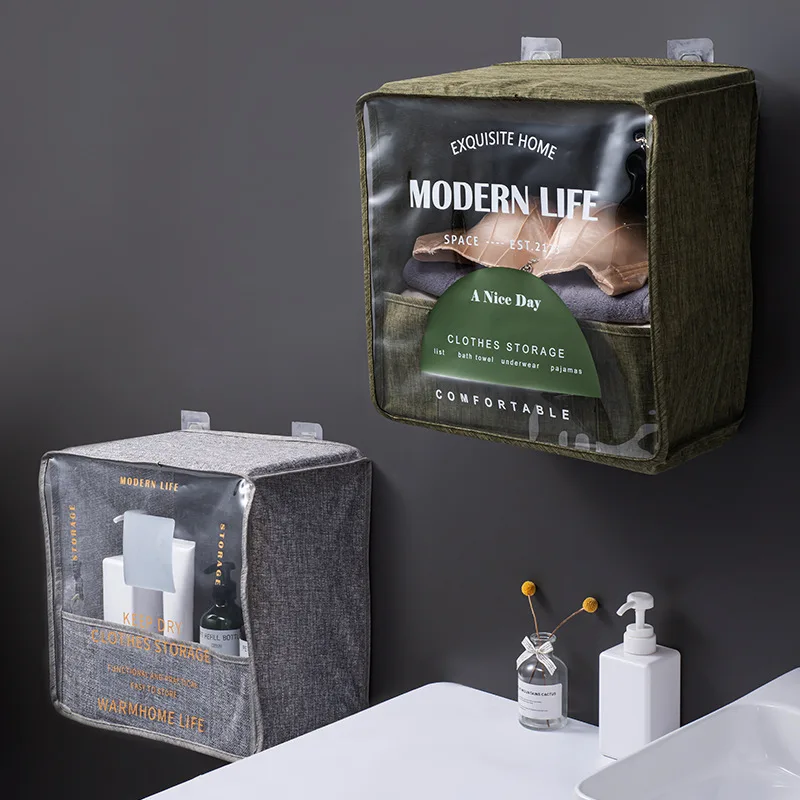 Bathroom Clothes Moisture-Proof Storage Box Mildew-Proof Hanging Multifunctional Underwear Storage Storage Box Waterproof