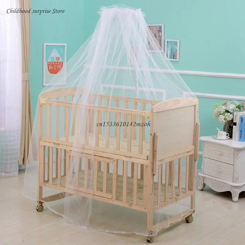 Round Lace Bed Canopy Netting Curtain Dome Mosquito Net for Toddler Infant Bed Dropship