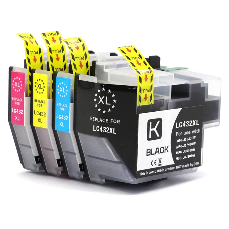 Australia , New Zealand .1~5set LC432 LC432XL Compatible Ink Cartridge For Brother MFC-J5340DW J5740DW J6540DW J6940DW J6740DW