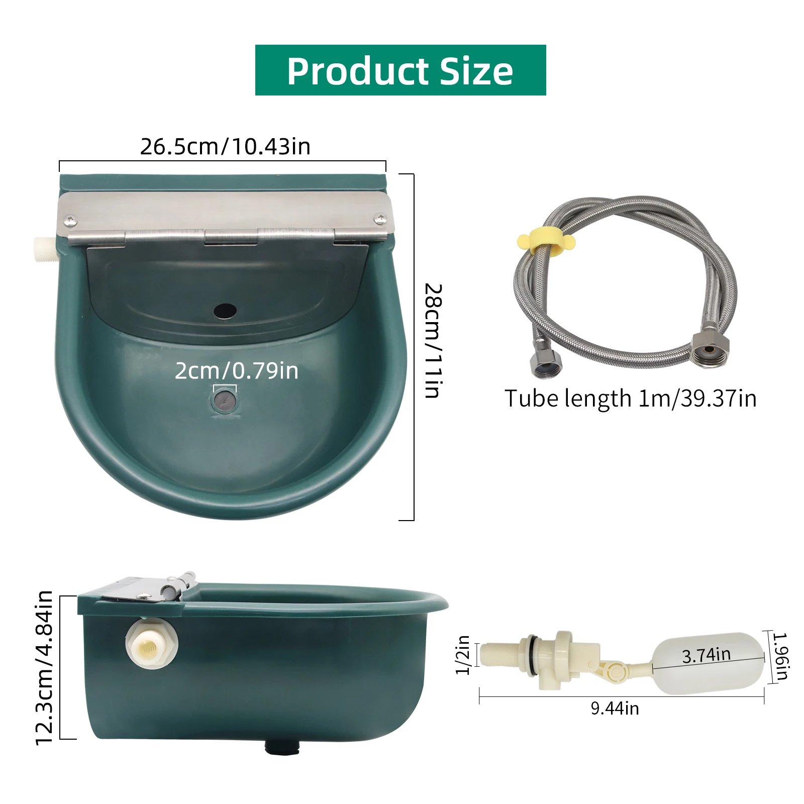 自動給水器、家畜用ウォーターボウル、牛、犬、馬、羊用、屋外動 - Livestock Water Trough Float Valve のレビューと価格