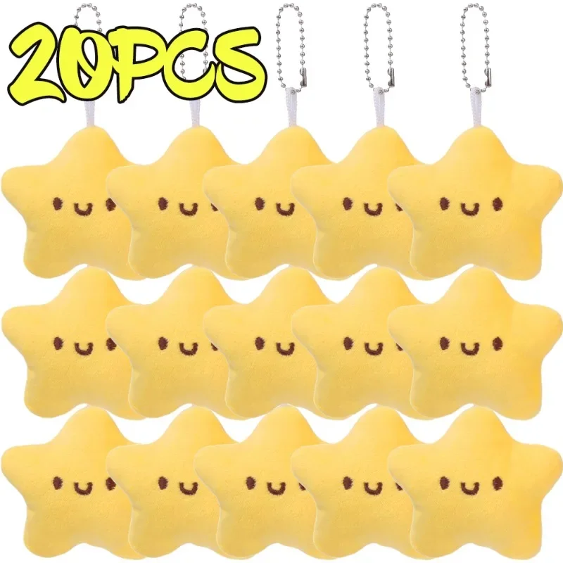 Yellow Little Star Pendant Y2K Exquisite Cute Daily Keychains Cartoon Squeaking Star Key Rings Fashion Jewelry Accessories Gifts