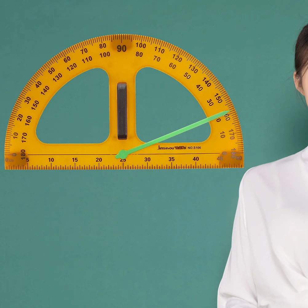 Protractor Teacher Stationery Small Whiteboard Portable Measuring Ruler Supplies Plastic for Drawing Work