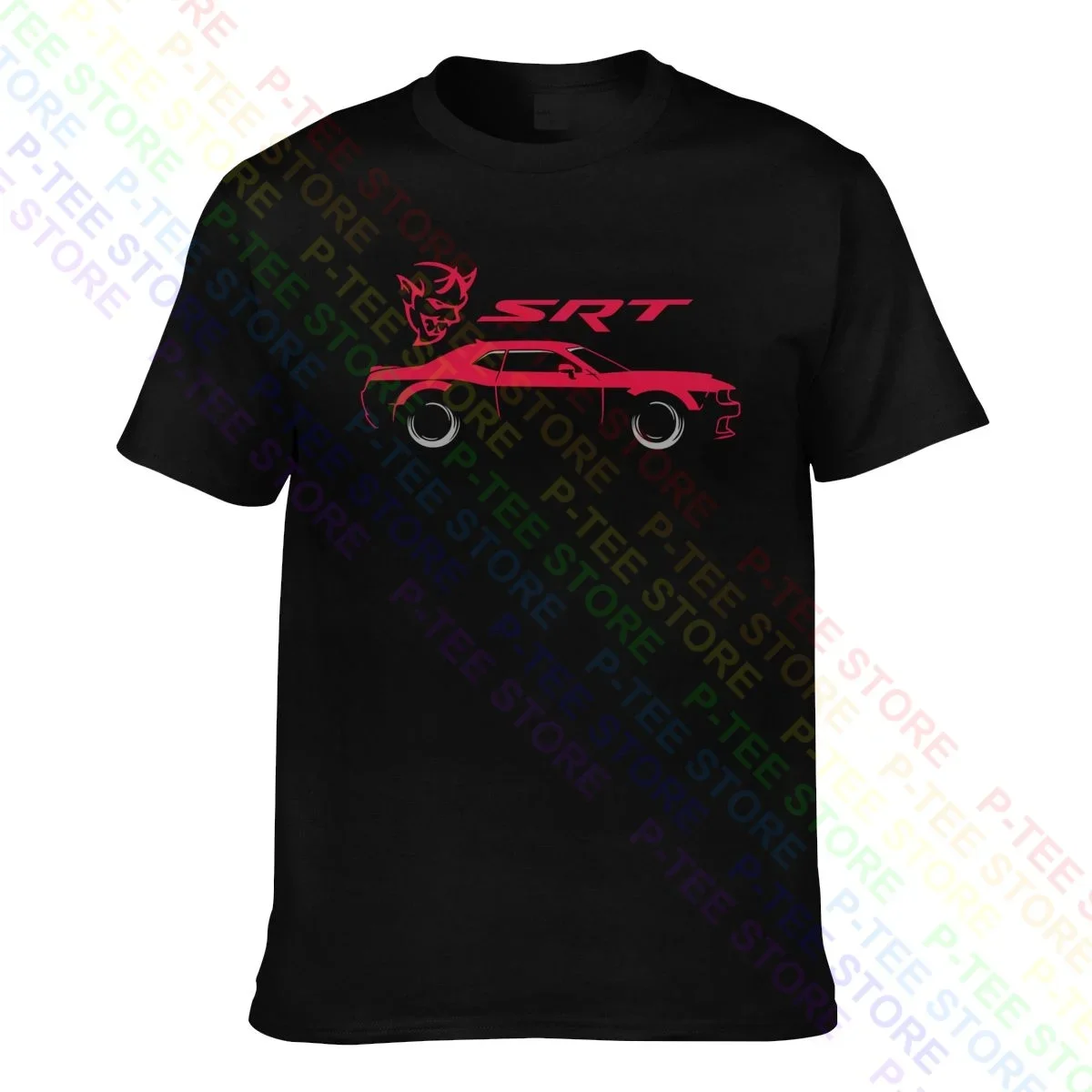 Dodge Challenger Demon Srt Muscle Car Hellcat Racing Speed T-shirt Tee Shirt Trend All-Match