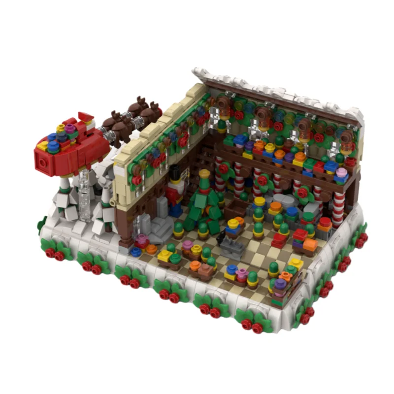 Modèle créatif annuel de noël modulaire architectural MOC-blocs de jouets de construction de petites particules 2200 pièces-convient à tous enthu