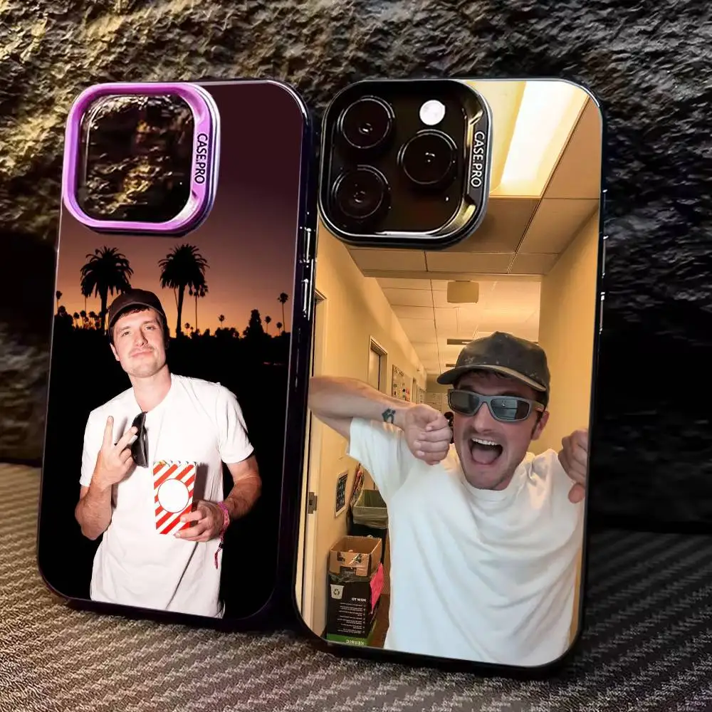

Actor J-Josh H-Hutcherson Phone Case For iPhone 17,16,15,14,13,12,11 Plus,Pro Max,Colored Silver Phone Case