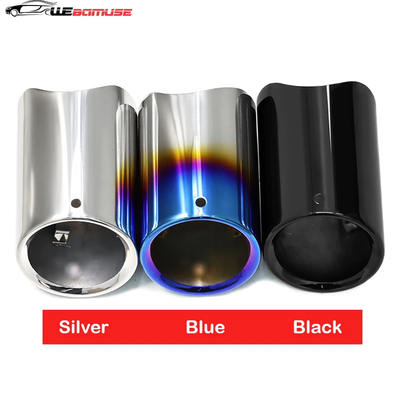 For BMW 5 Series 525i 530i 528i 523i 520i F10 F11 F18 Black Chrome Exhaust Tailpipe Muffler Exhaust Cover Nozzle