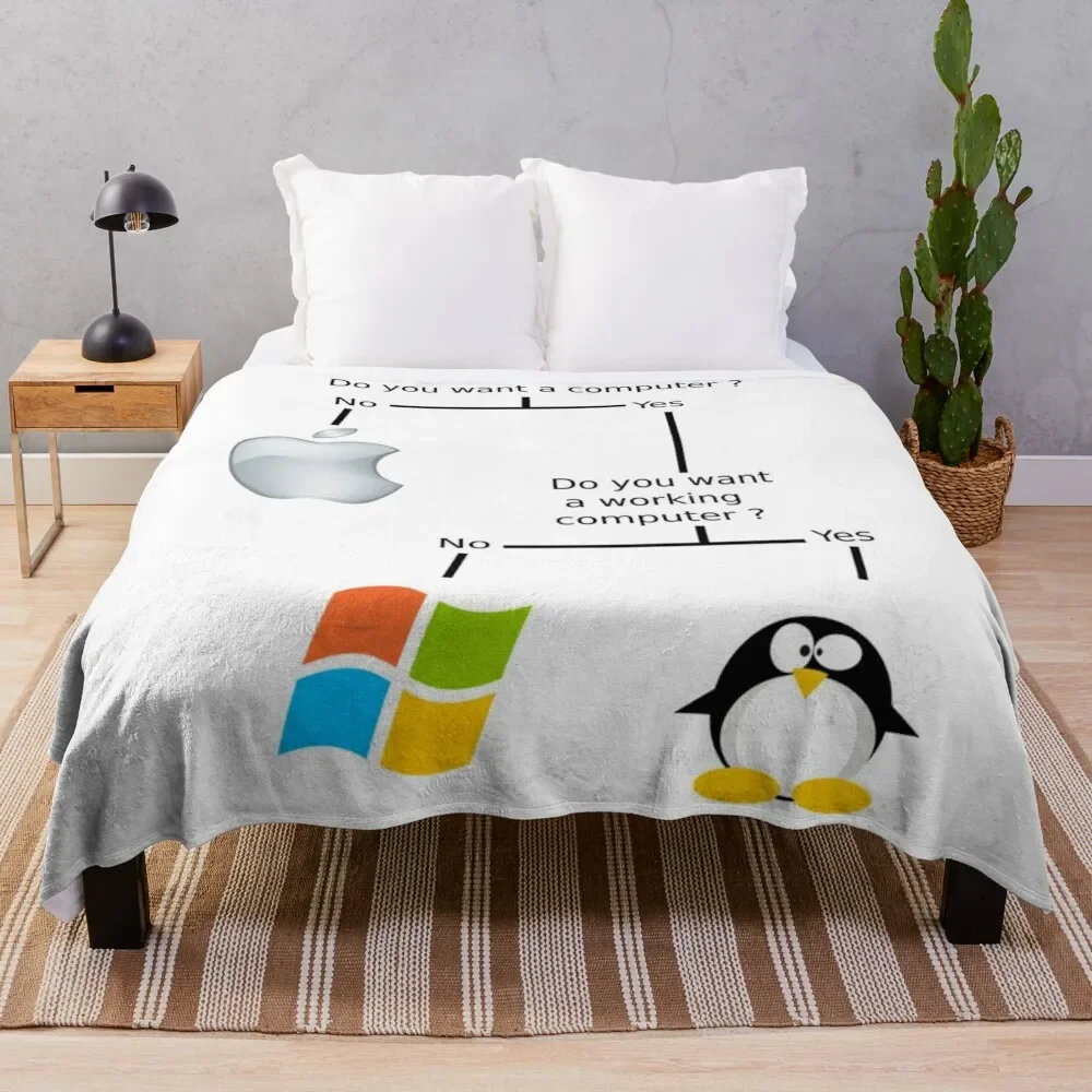 

Do you want a computer Throw Blanket Flannels Thin Bed covers Blankets Furrys Bed Fashionable Travel Loose Blankets