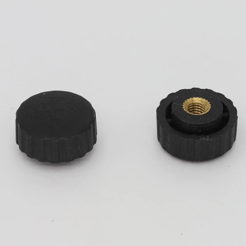 M5 M6 M8 Female Thread 25mm Round Head Diameter Plastic Straight knurling Flat Screw On Grip Handle Clamping Knob Thumb Nut