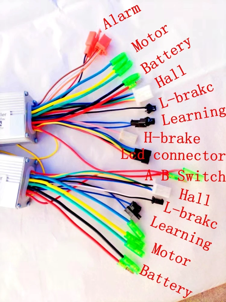 BLDC Electric Scooter Controller, E-Bike Brushless Speed Driver, S866 Display, Dual Drive, 36V, 48V, 250W, 350W, One Set