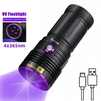 Alonefire SV84 UV Flashlight 365nm 80W Ultra Violets Ultraviolet Torch for Pet Moss Detector Cat Dog Stains Bed Bug Moldy Food