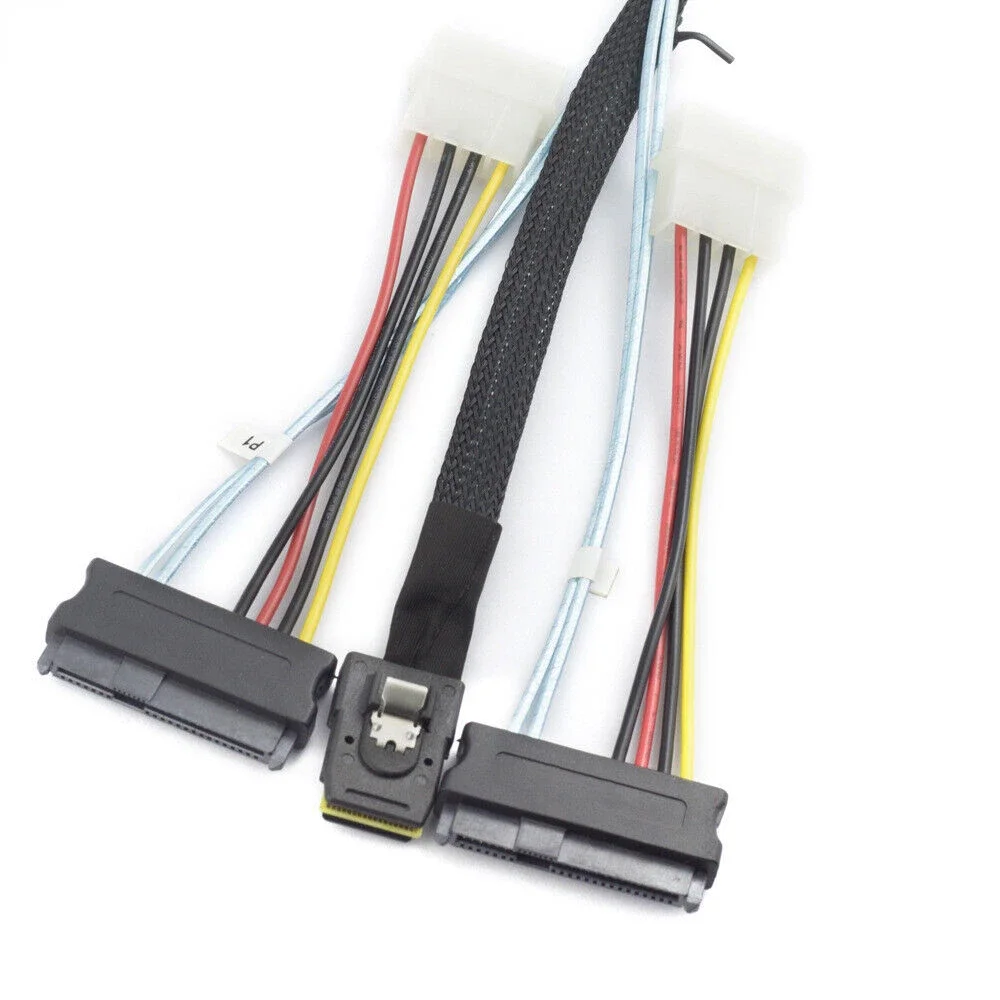 MINI SAS SFF-8087 TO 2 Ports MINI SAS SFF-8482 Adapter Cable