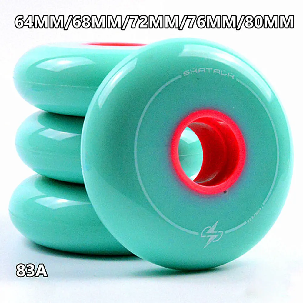 8 Ruedas Patines en Línea PU 82A Turquesa 68-80mm