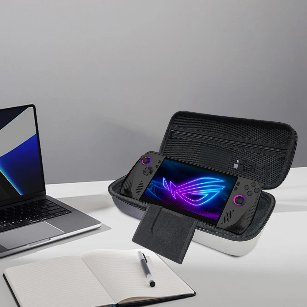 EVA Hard Carrying Case Anti-scratch Portable Storage Bag Shockproof Zipper Handbag with Mesh Pocket for Asus ROG Ally/ROG Ally X