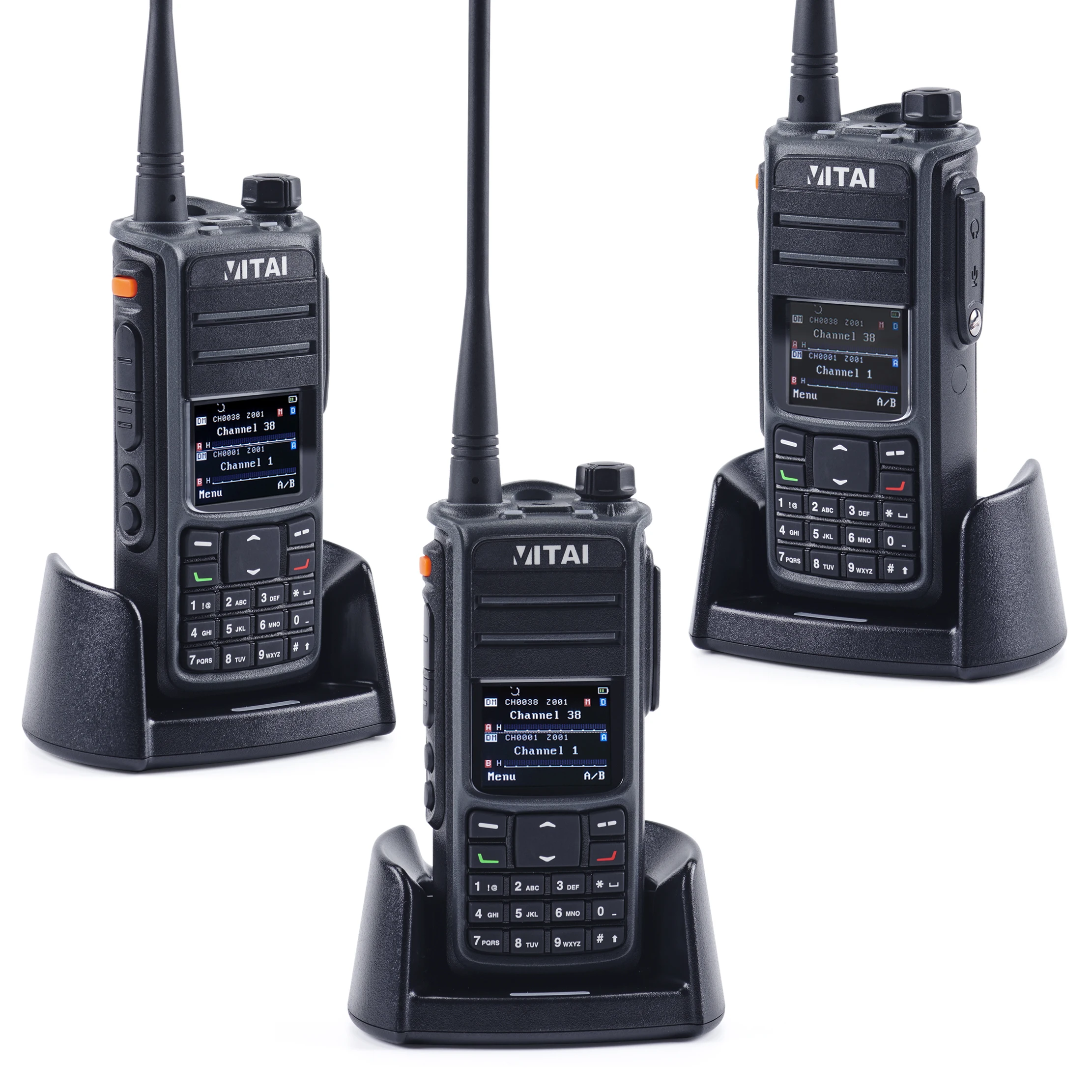 Imagem -06 - Rádio Digital Dmr Dual Band com Criptografia Aes256 Walkie-talkie à Prova Dágua Gps Potência 10w Ip67 Vitai-vdg-uv008