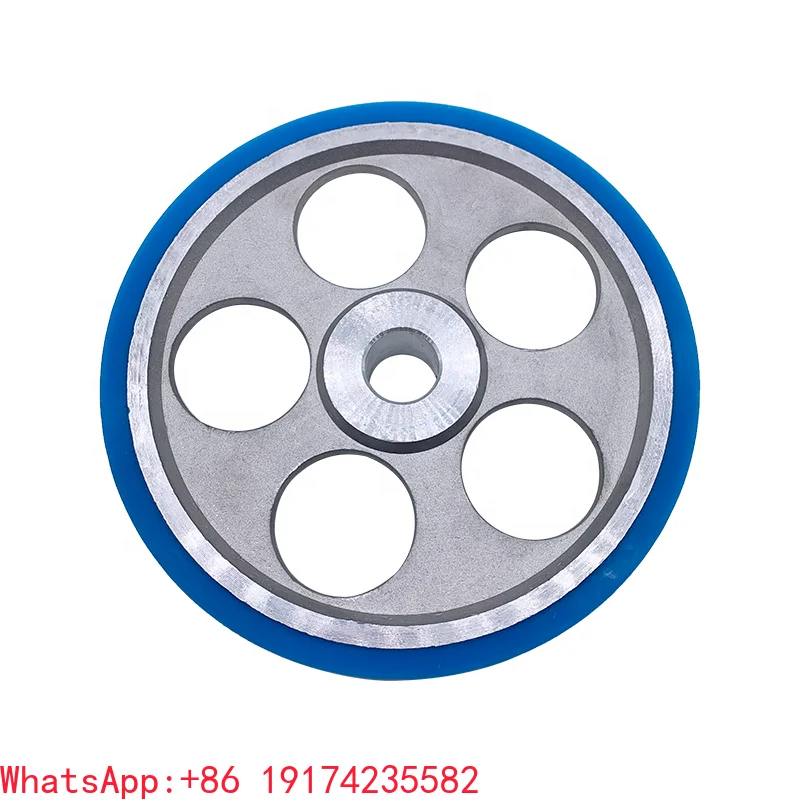 

Woodworking Machinery Parts Durable Nylon Silicone Conveyor Wheel for Profile Wrapping Machine