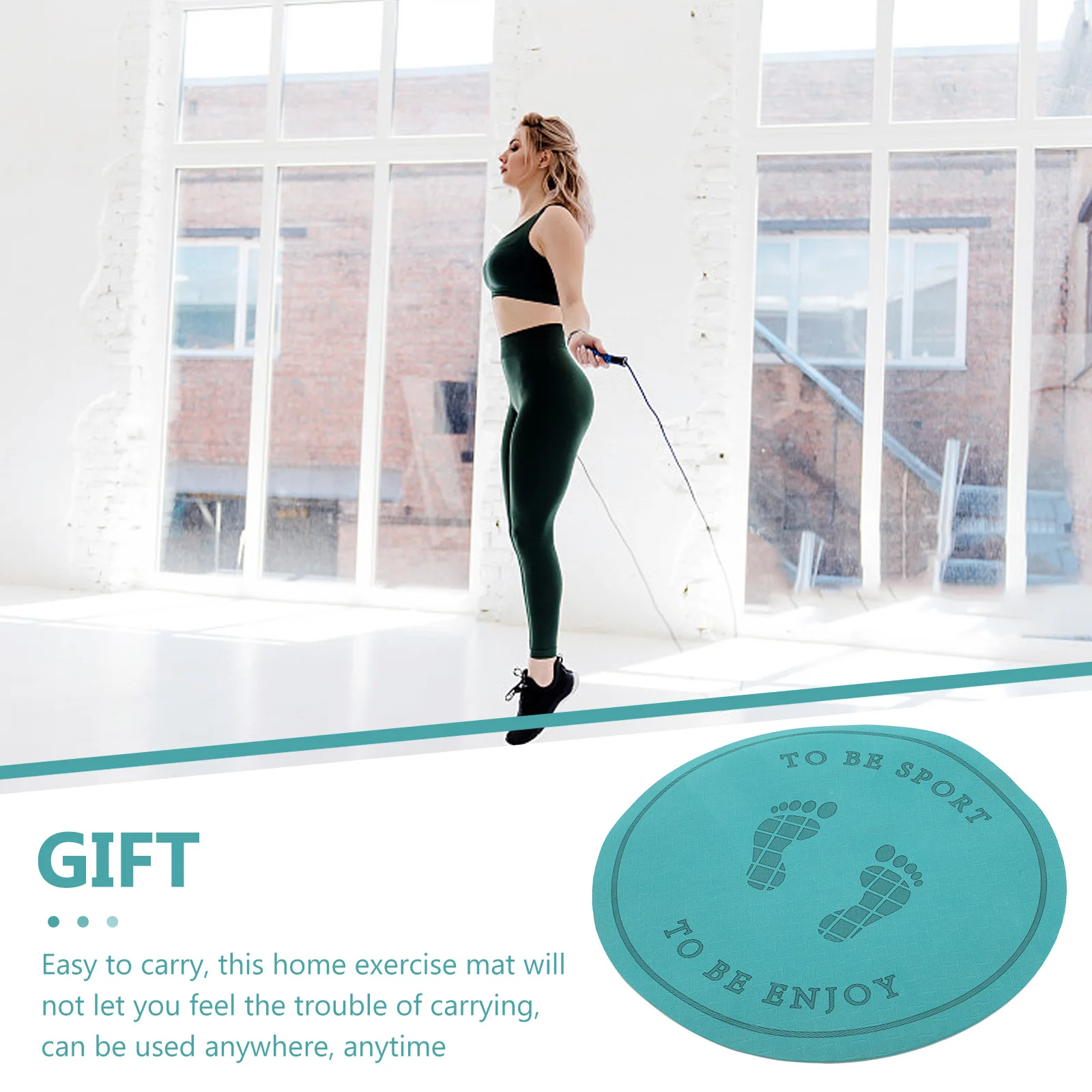 

Multifunctional TPE Skipping Mat Home Exercise Gym Workout Equipment Flat Jumping Kids Fitness Portable Sports Pad Yoga Training