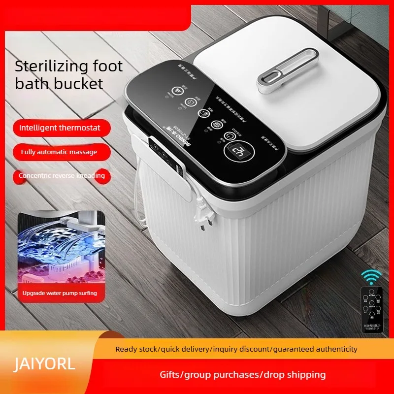 

Электрическая домашняя спа-ванночка для ног с подогревом и поддержанием постоянной температуры, полностью автоматическая массажная ванночка для ног с пультом дистанционного управления