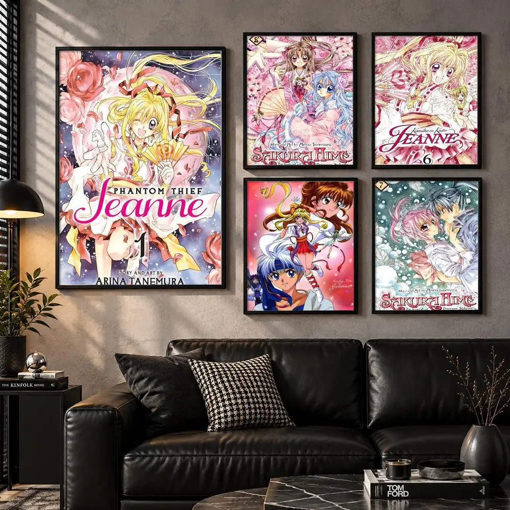 Phantom Thief Jeanne Magic Girl Mystery Retro Anim Poster Self-Adhesive Unframed Fashion Wall Prints for Office & Home Decor